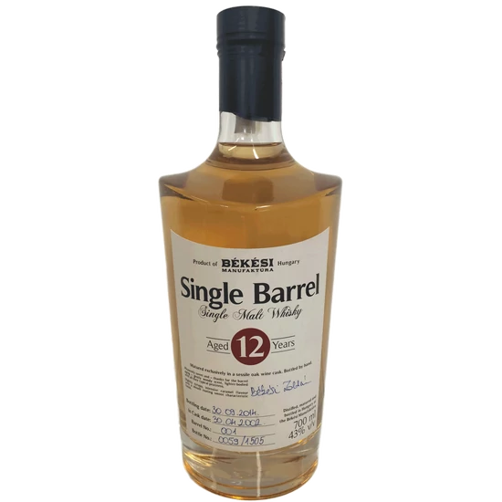 Békési Pálinka Manufaktúra Single Barrel 12 éves Whisky 0,7L