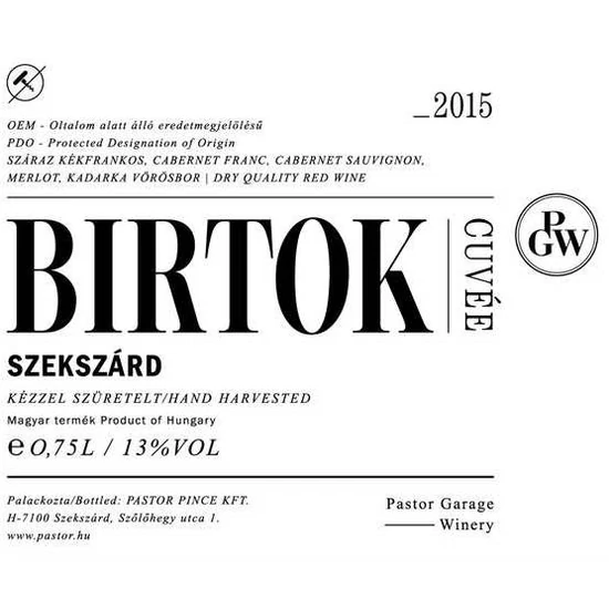 Pastor Birtok Cuvée 